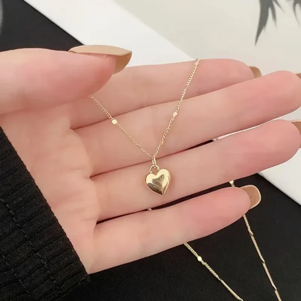 Golden Heart Pendant Necklace